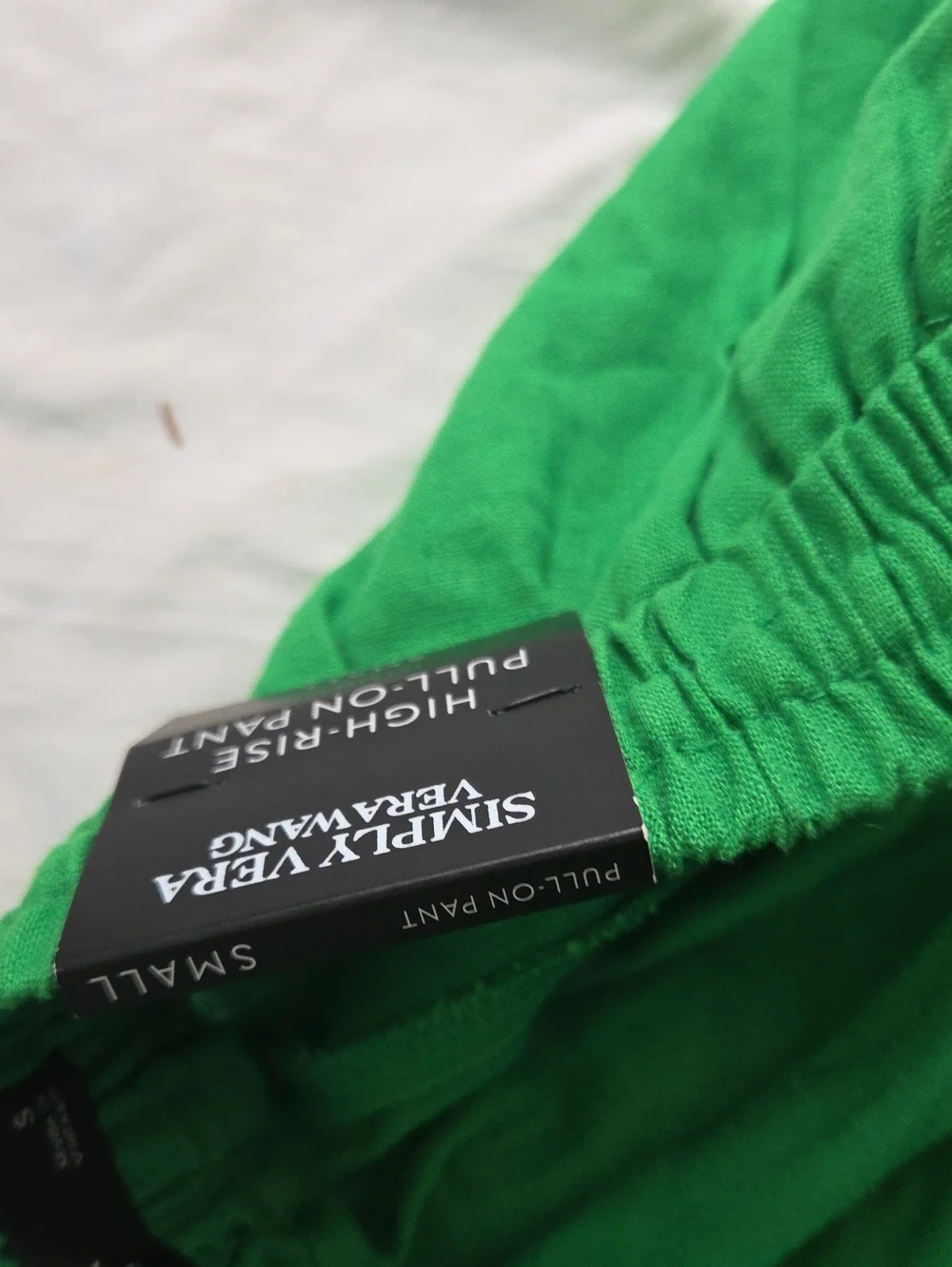Simply Vera Vera Wang Bright Green Wide-Leg Drawstring Pants